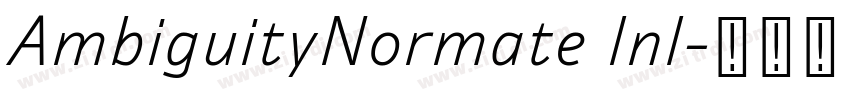 AmbiguityNormate Inl字体转换